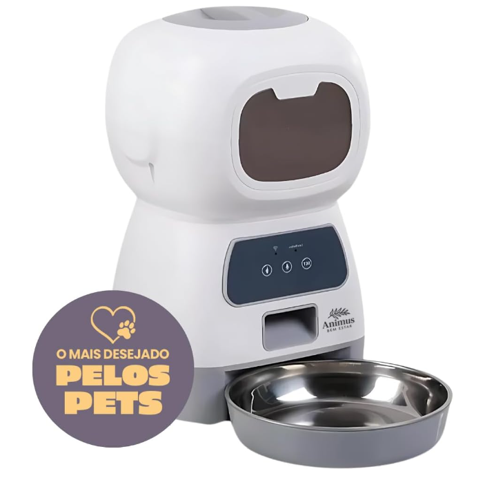 Alimentador Automático Smart Cães Gatos Pets Programável Animus