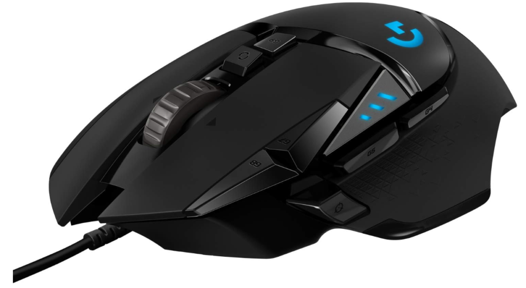 Mouse Gamer Logitech G502 HERO com RGB LIGHTSYNC, Ajustes de Peso, 11 Botões Programáveis e Sensor HERO 25K