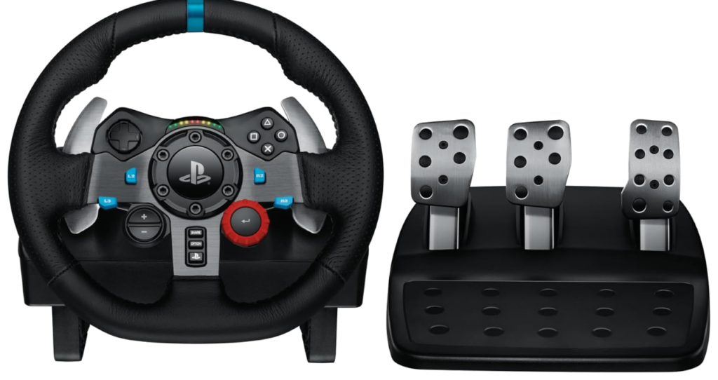 Volante e Pedais Logitech G29 Driving Force com Force Feedback para PS5, PS4, PS3 e PC